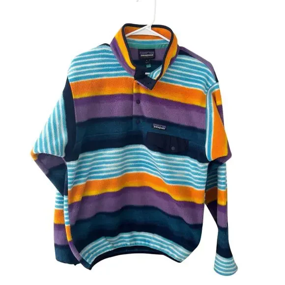 Patagonia Men's Synchilla Fleece Pullover Fitz Stripe Cabincore Size Small - Picture 1 of 9
